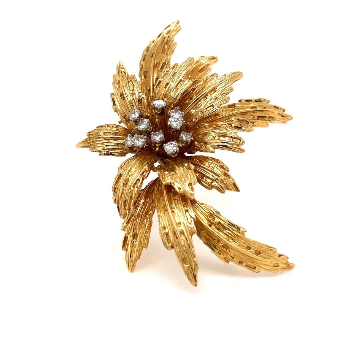 Broche Van Cleef & Arpels en or et diamants, motif floral - Image 7