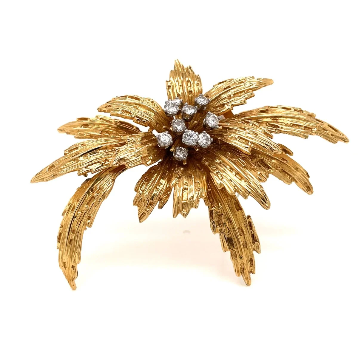 Broche Van Cleef & Arpels en or et diamants, motif floral - Image 8