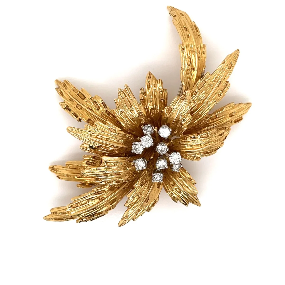 Broche Van Cleef & Arpels en or et diamants, motif floral - Image 9