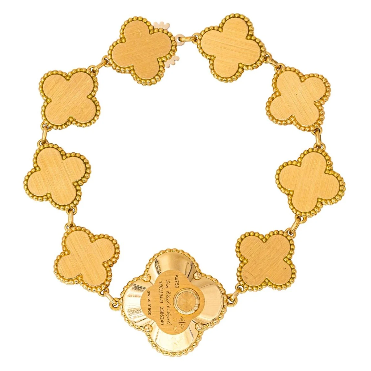 Montre VAN CLEEF & ARPELS "Sweet Alhambra" en or jaune, nacre et diamants - Image 5
