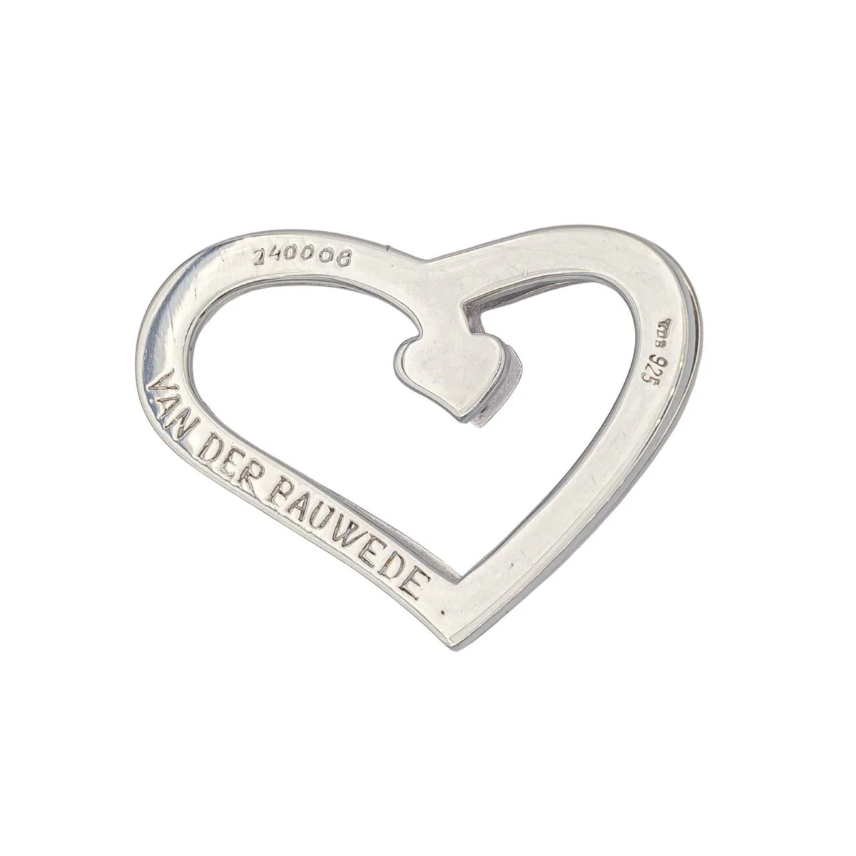 Pendentif VAN DER BAUWEDE en argent, saphirs et diamants - Image 3