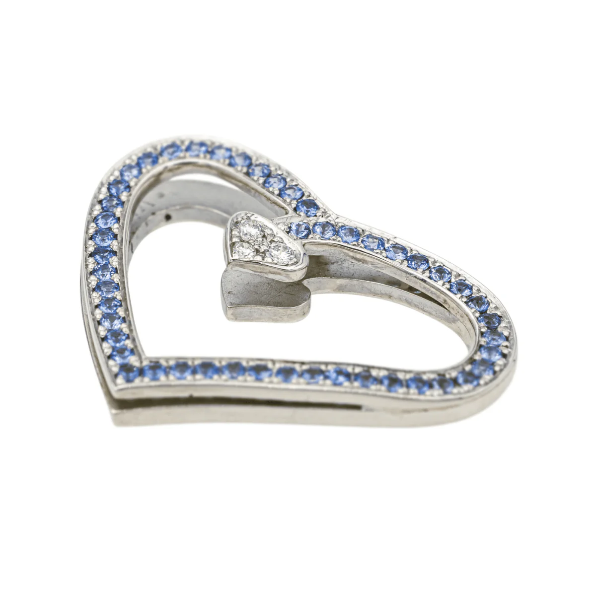 Pendentif VAN DER BAUWEDE en argent, saphirs et diamants - Image 5