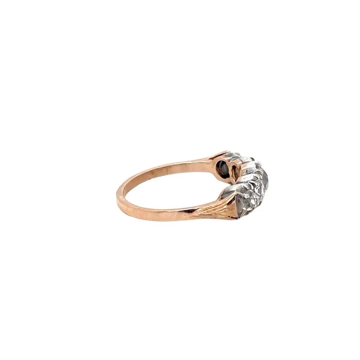 Bague victorienne en or, argent et diamant - Image 5