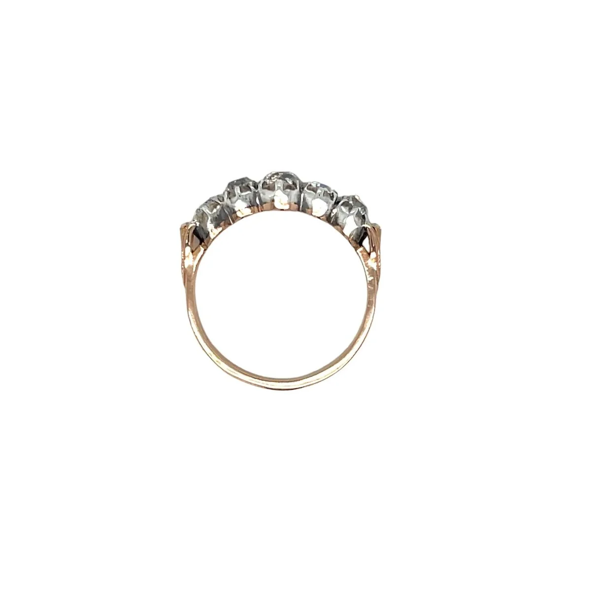 Bague victorienne en or, argent et diamant - Image 6