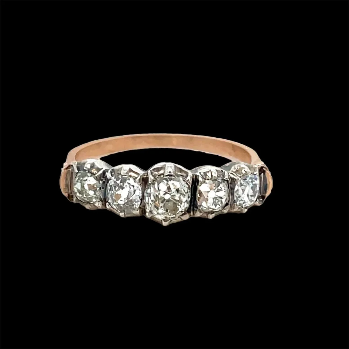 Bague victorienne en or, argent et diamant - Image 8
