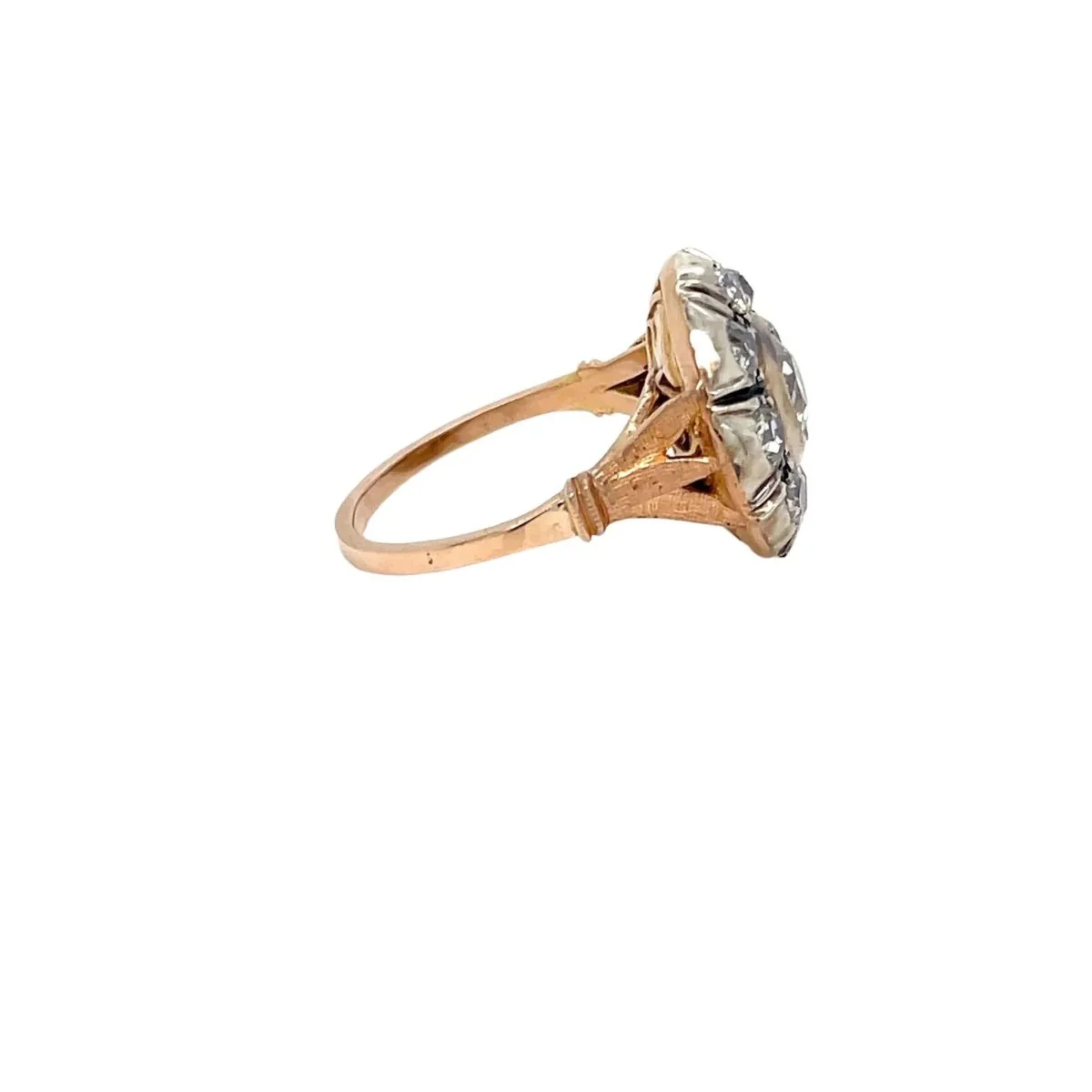 Victorian Diamond Gold and Silver Ring and Earrings Set - Image 4