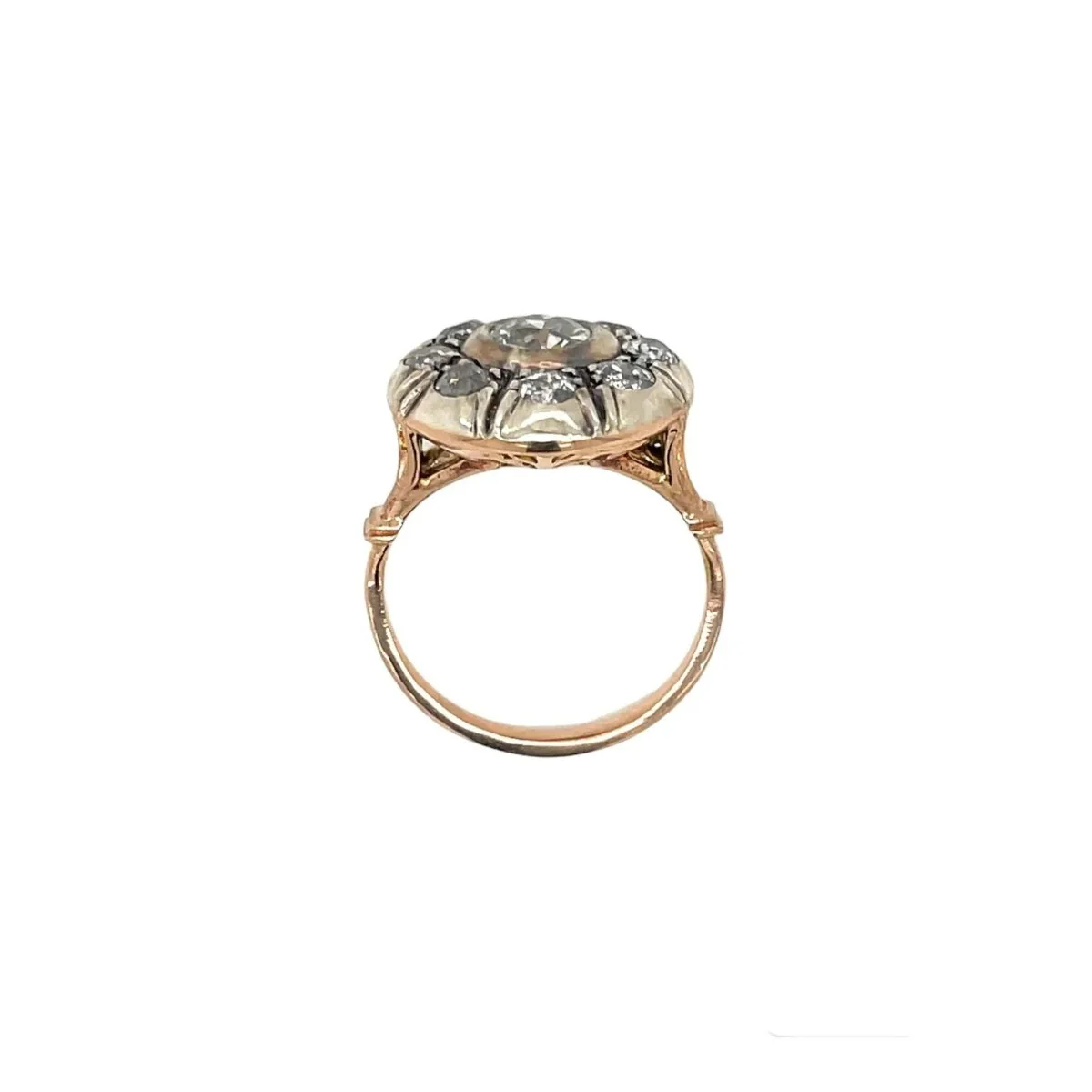 Victorian Diamond Gold and Silver Ring and Earrings Set - Image 7
