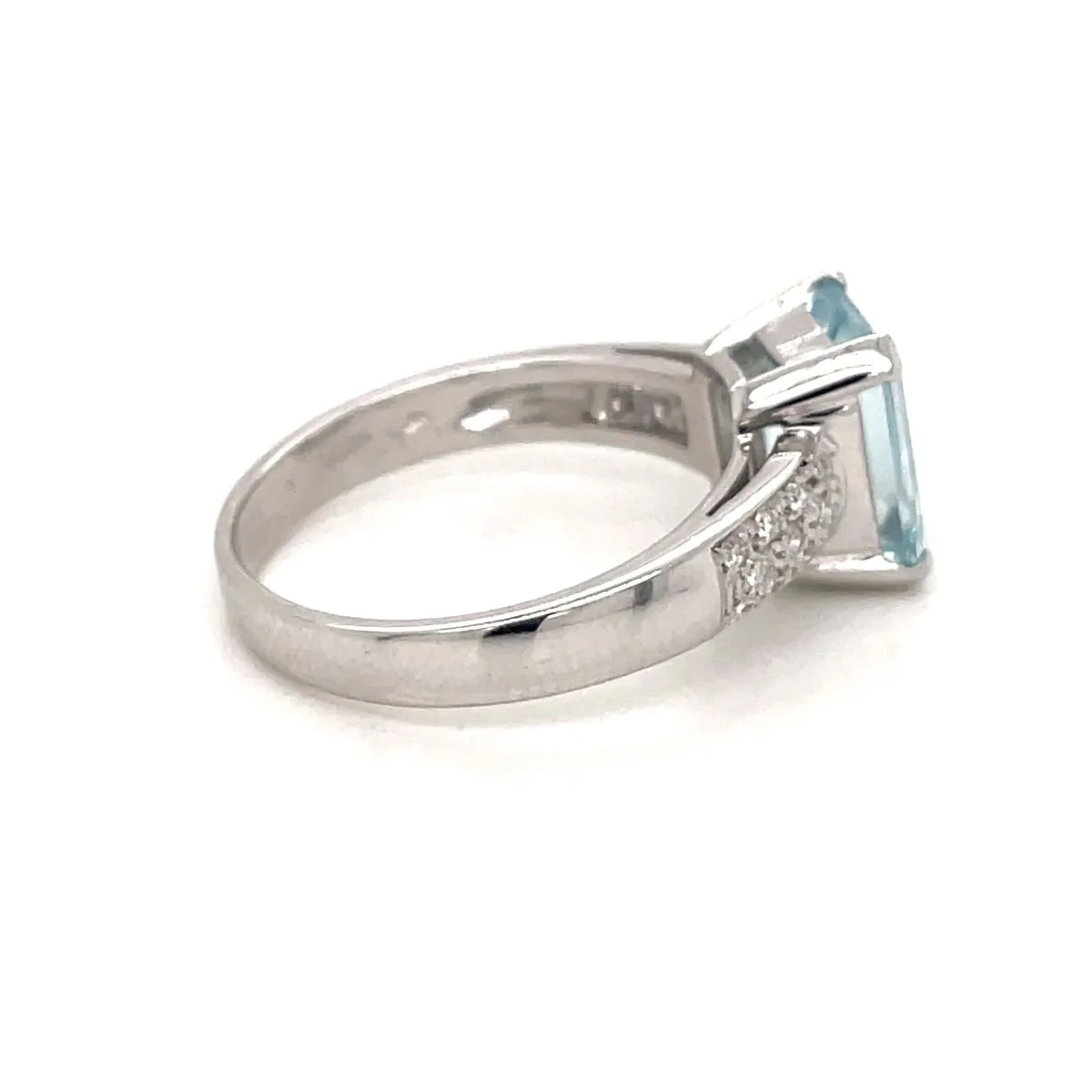 Bague en or avec aigue-marine et diamant de 2,5 carats - Image 8