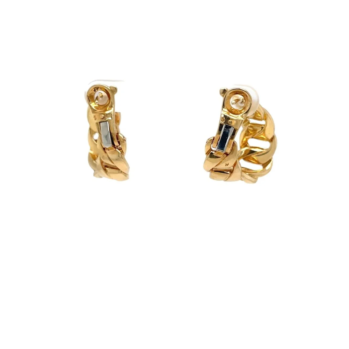 Boucles d'oreilles CARTIER "Bergamo" en or jaune et diamants - Image 5