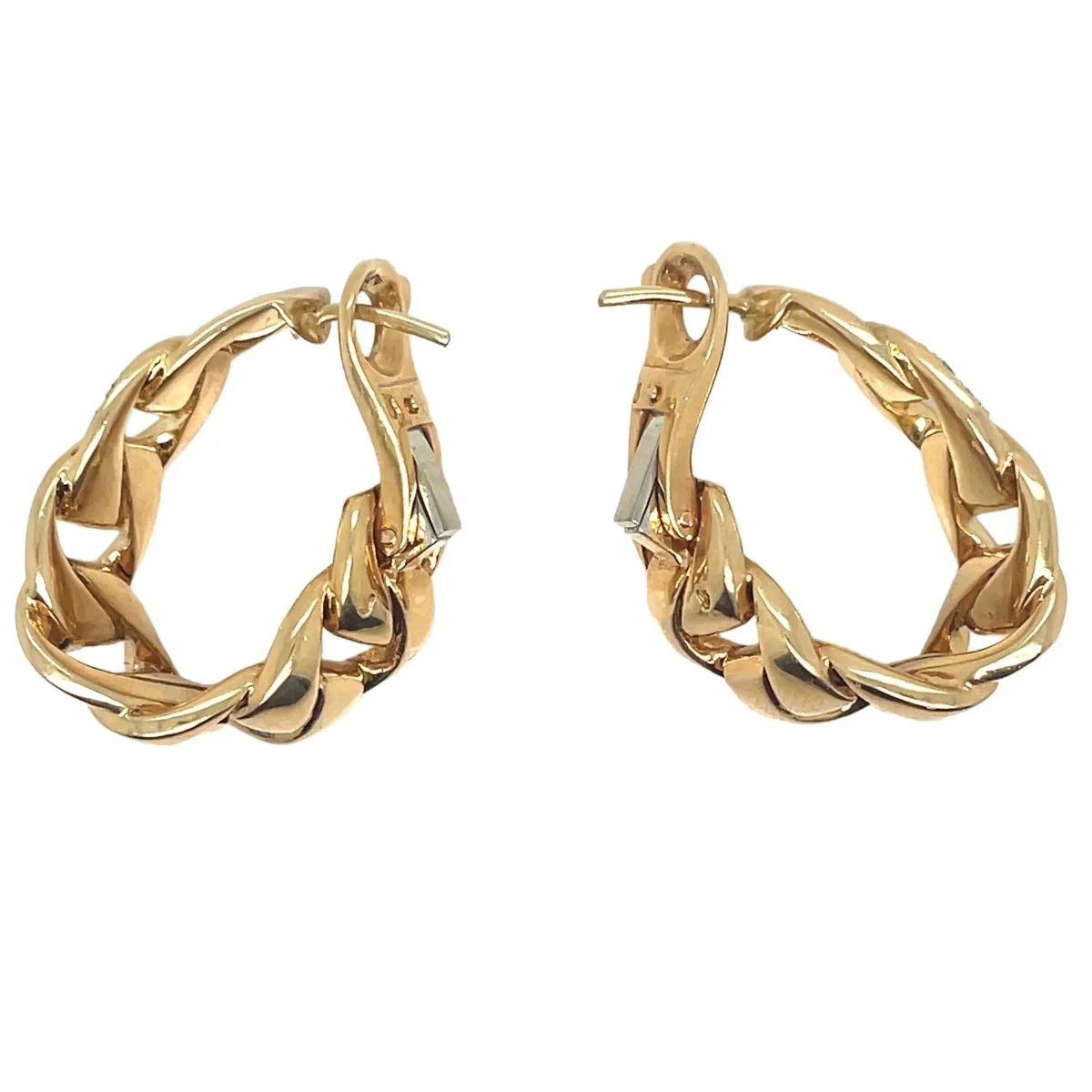 Boucles d'oreilles CARTIER "Bergamo" en or jaune et diamants - Image 7