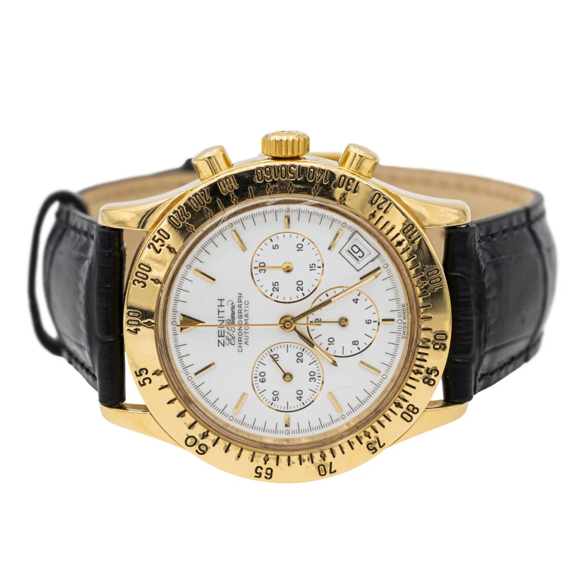 Montre Automatique ZENITH "El Primero" en or jaune et cuir - Image 5